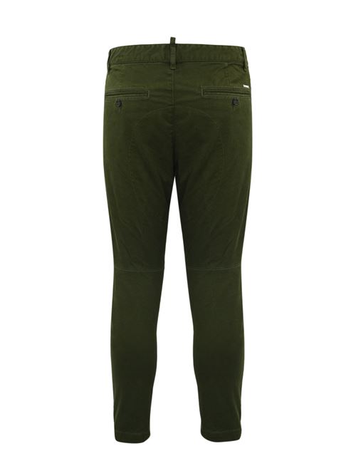 Pantalone Sexy Chino in cotone stretch verde militare DSQUARED2 | S74KB0819 S39021697